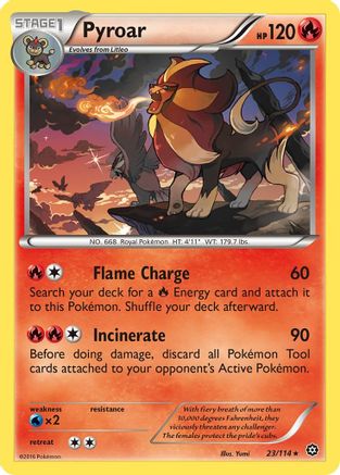 Pyroar (/114) Reverse Holofoil [XY: Steam Siege] Pokemon Single Pokémon