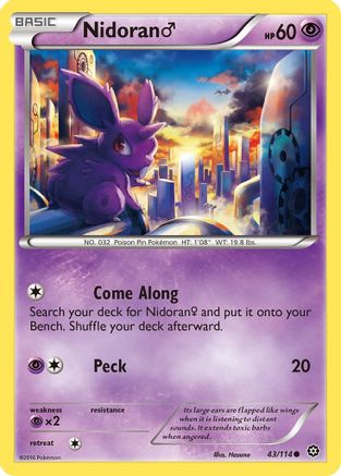 Nidoran M (43/114) [XY: Steam Siege] Pokemon Single Pokémon