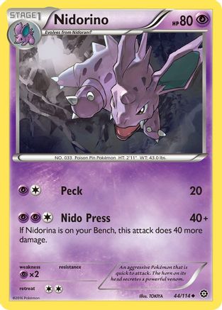 Nidorino (44/114) [XY: Steam Siege] Pokemon Single Pokémon