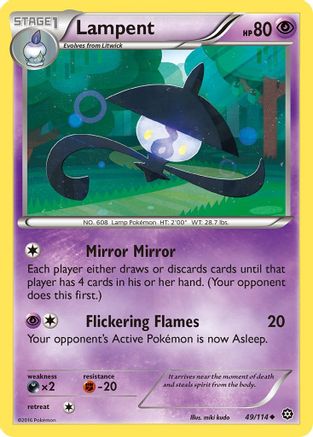 Lampent (49/114) [XY: Steam Siege] Pokemon Single Pokémon