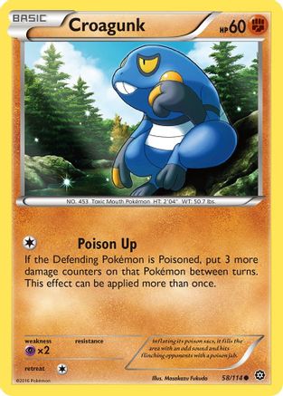 Croagunk (58/114) [XY: Steam Siege] Pokemon Single Pokémon