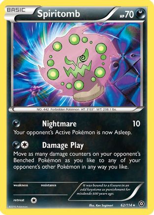 Spiritomb (62/114) Reverse Holofoil [XY: Steam Siege] Pokemon Single Pokémon