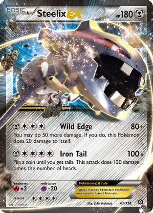 Steelix EX (67/114) Holofoil [XY: Steam Siege] Pokemon Single Pokémon
