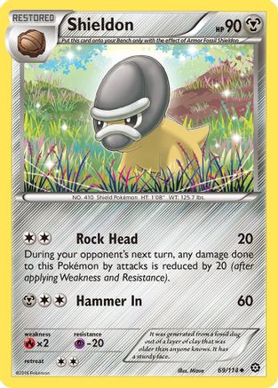 Shieldon (69/114) [XY: Steam Siege] Pokemon Single Pokémon