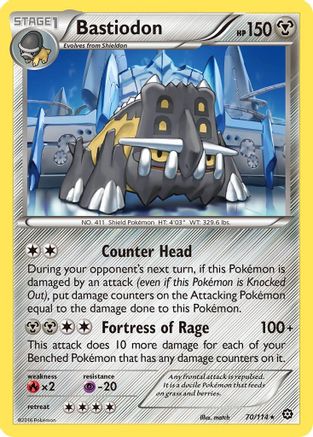 Bastiodon (70/114) Reverse Holofoil [XY: Steam Siege] Pokemon Single Pokémon