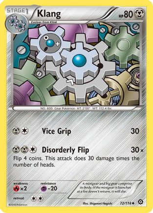 Klang (72/114) Reverse Holofoil [XY: Steam Siege] Pokemon Single Pokémon