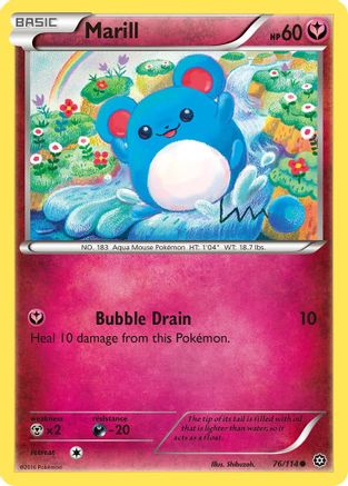 Marill (76/114) Reverse Holofoil [XY: Steam Siege] Pokemon Single Pokémon