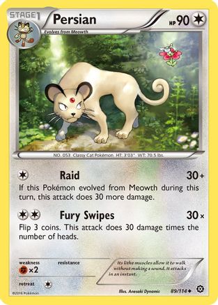 Persian (89/114) [XY: Steam Siege] Pokemon Single Pokémon