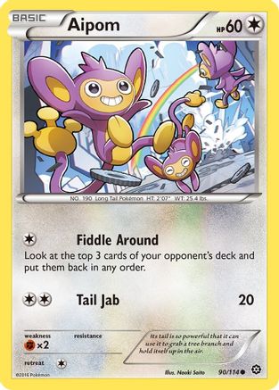 Aipom (90/114) - [XY: Steam Siege] Reverse Holofoil Pokemon Single Pokémon