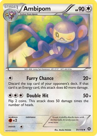 Ambipom (91/114) Reverse Holofoil [XY: Steam Siege] Pokemon Single Pokémon