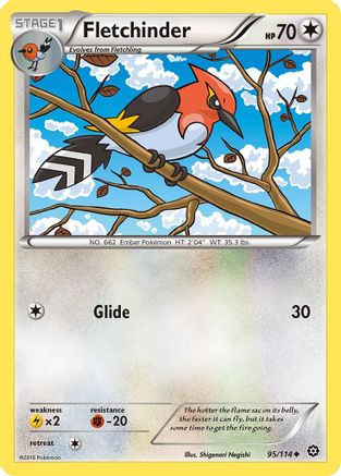 Fletchinder (95/114) Reverse Holofoil [XY: Steam Siege] Pokemon Single Pokémon