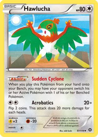 Hawlucha (97/114) Reverse Holofoil [XY: Steam Siege] Pokemon Single Pokémon