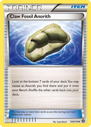 Claw Fossil Anorith (100/114) [XY: Steam Siege] Pokemon Single Pokémon
