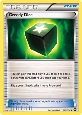 Greedy Dice (102/114) Reverse Holofoil [XY: Steam Siege] Pokemon Single Pokémon