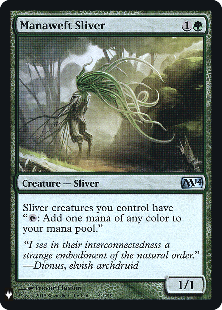 Manaweft Sliver (LIST-M14-184) [Mystery Booster] The List Foil MTG Single Wizards of the Coast