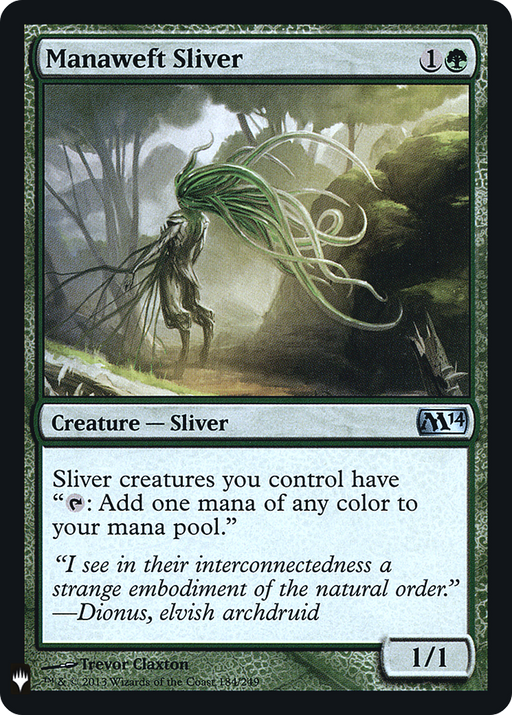 Manaweft Sliver (LIST-M14-184) [Mystery Booster] The List Foil MTG Single Wizards of the Coast