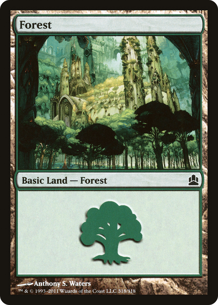 Forest (318) [Commander 2011] MTG Single Magic: The Gathering