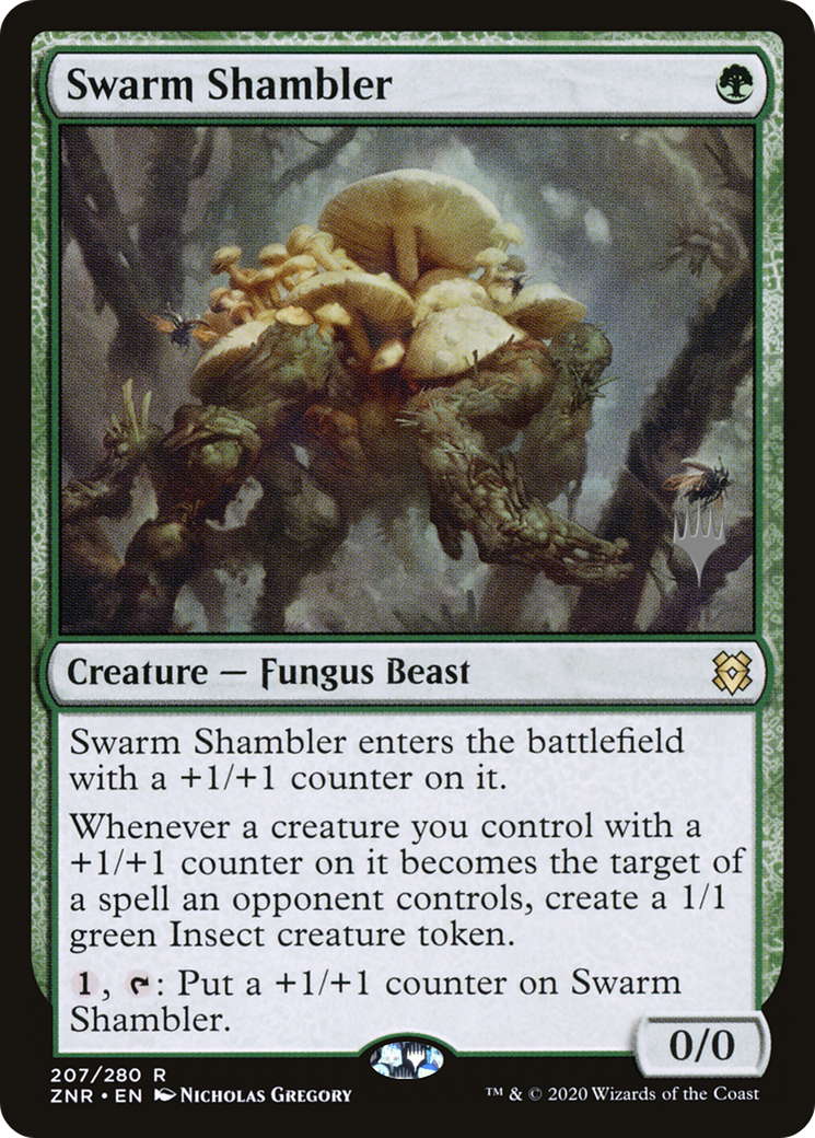 Swarm Shambler (PPZNR-207P) [Zendikar Rising Promos] Foil MTG Single Wizards of the Coast