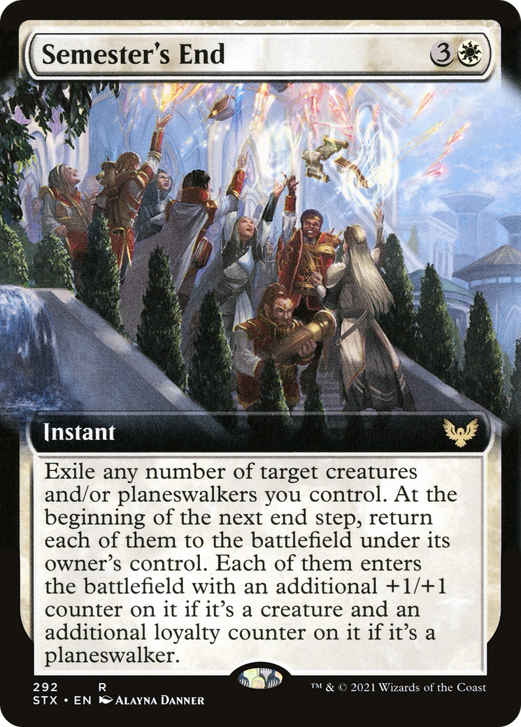 Semester's End (STX-292) [Strixhaven: School of Mages] (Extended Art) Foil MTG Single Wizards of the Coast