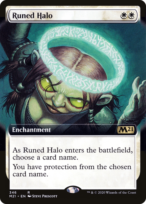 Runed Halo (M21-346) [Core Set 2021] (Extended Art) MTG Single Wizards of the Coast