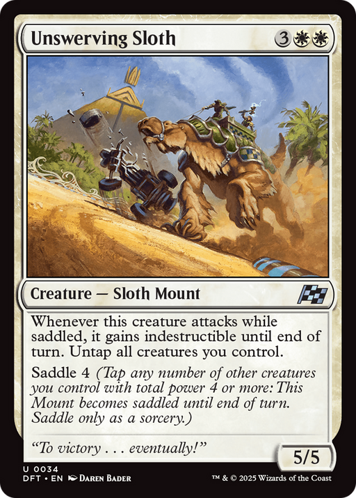 Unswerving Sloth (DFT-034) [Aetherdrift] MTG Single Wizards of the Coast