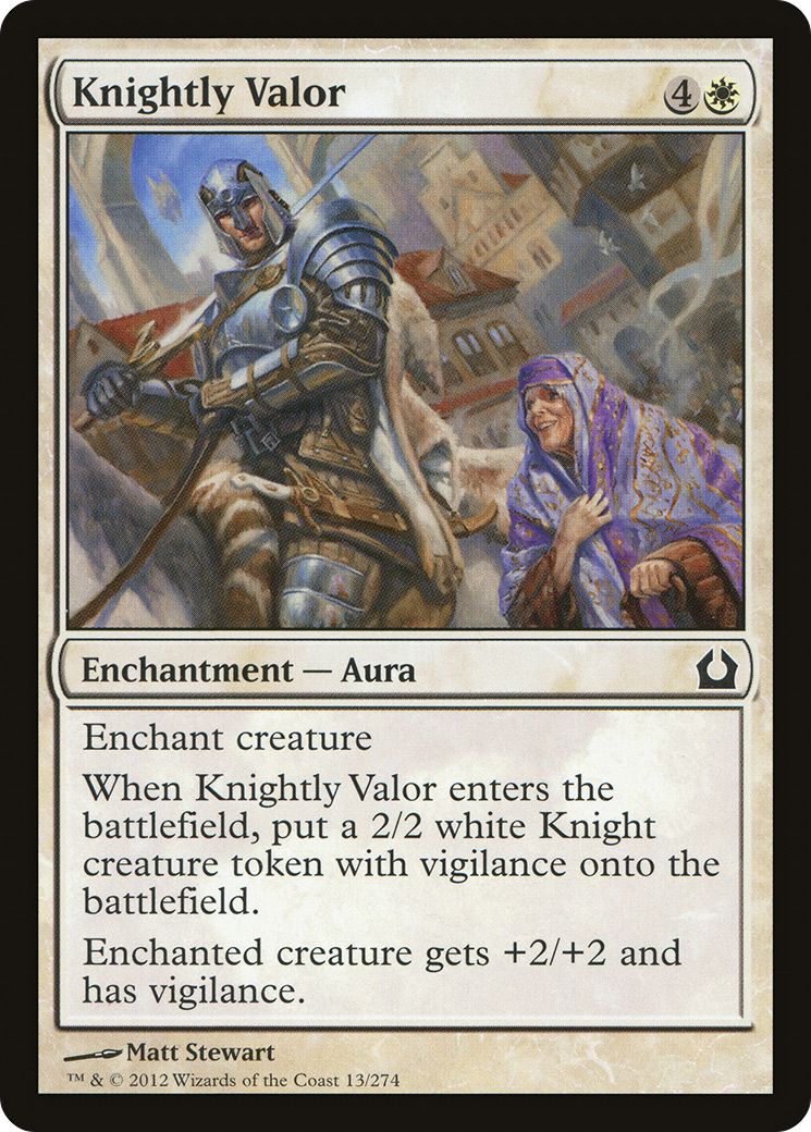 Knightly Valor (RTR-013) [Return to Ravnica] MTG Single Wizards of the Coast