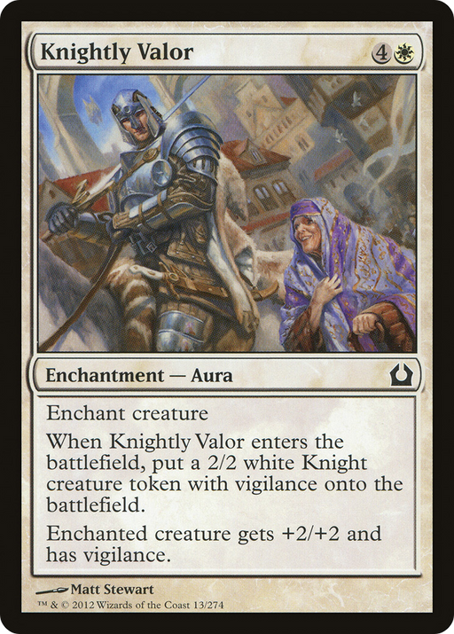 Knightly Valor (RTR-013) [Return to Ravnica] MTG Single Wizards of the Coast