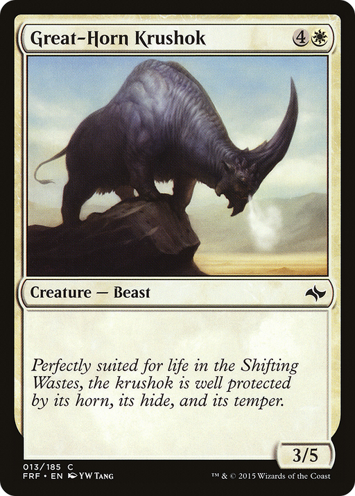 Great-Horn Krushok (FRF-013) [Fate Reforged] MTG Single Wizards of the Coast