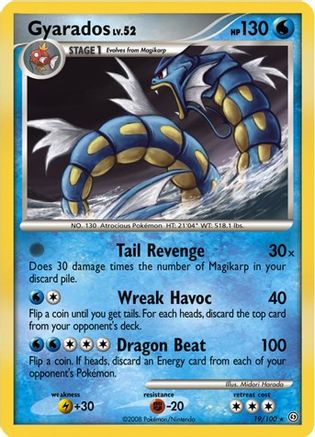 Gyarados - 19/100 (DP Stormfront) () Holofoil [Misc: Deck Exclusives] Pokemon Single Pokémon