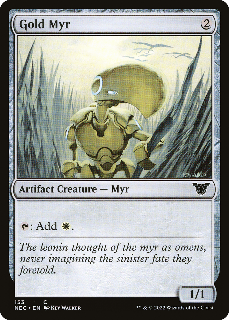 Gold Myr (NEC-153) [Neon Dynasty Commander] MTG Single Wizards of the Coast