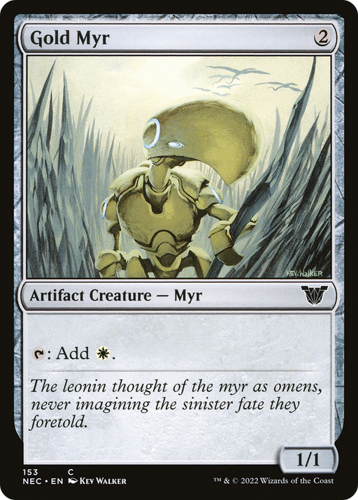 Gold Myr (NEC-153) [Neon Dynasty Commander] MTG Single Wizards of the Coast