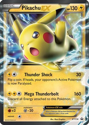 Pikachu EX - XY174 (XY174/211) Holofoil [Promos: XY Promos] Pokemon Single Pokémon