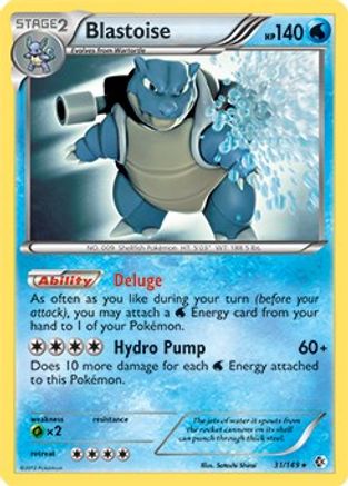 Blastoise - 31/149 (BW Boundaries Crossed) [Misc: Deck Exclusives] Pokemon Single Pokémon