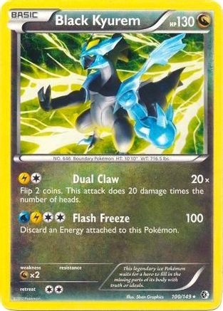 Black Kyurem - 100/149 (BW Boundaries Crossed) () Holofoil [Misc: Deck Exclusives] Pokemon Single Pokémon