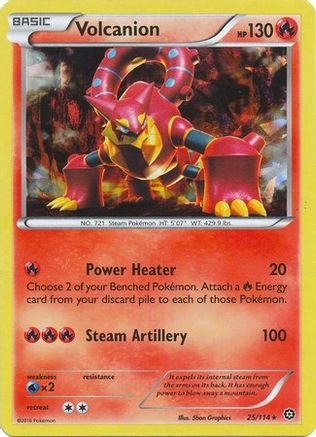 Volcanion - 25/114 (Cracked Ice Holo) () Holofoil [Misc: Deck Exclusives] Pokemon Single Pokémon