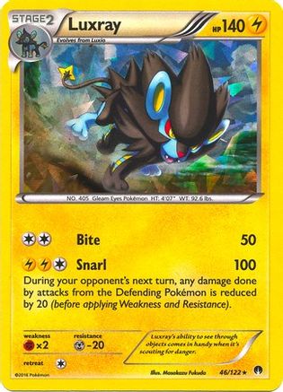 Luxray - 46/122 (Cracked Ice Holo) () Holofoil [Misc: Deck Exclusives] Pokemon Single Pokémon