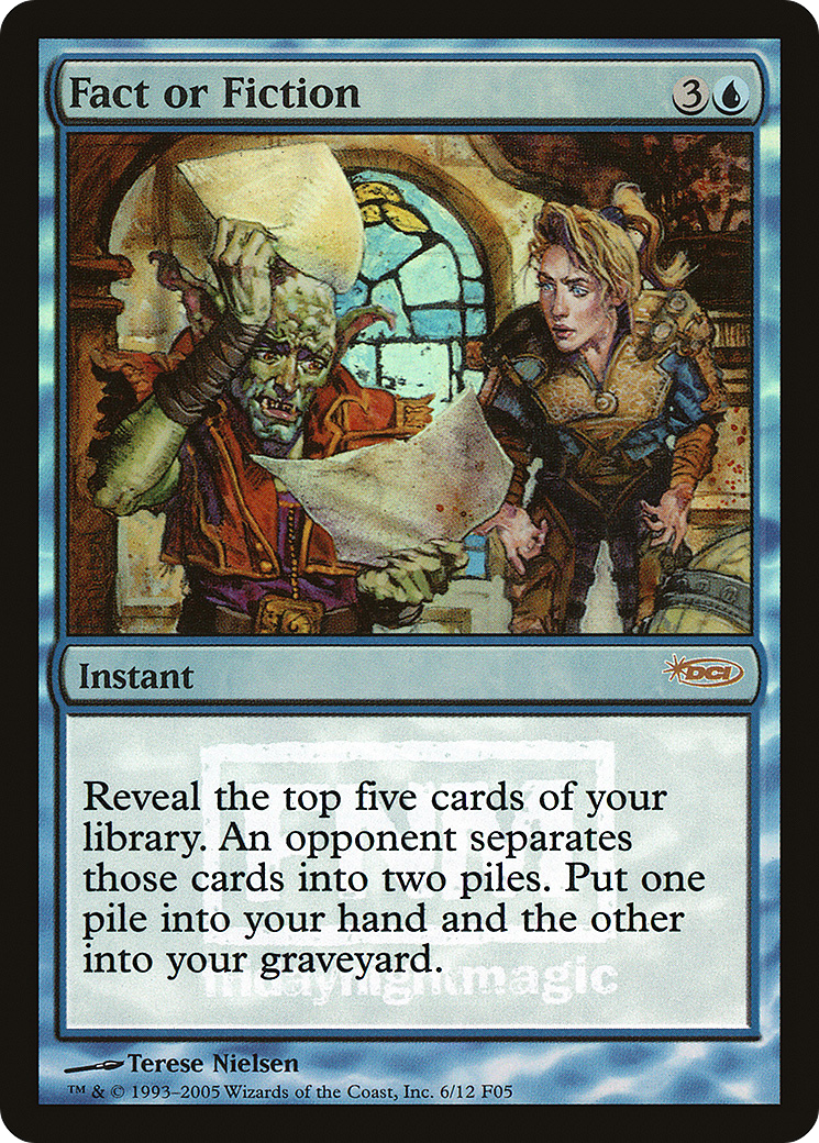 Fact or Fiction (FNM-006) [Misc] Friday Night Magic 2005 Foil MTG Single Wizards of the Coast