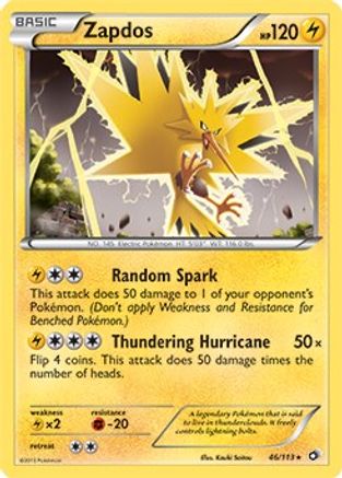 Zapdos - 46/113 (BW Legendary Treasures) () [Misc: Deck Exclusives] Pokemon Single Pokémon