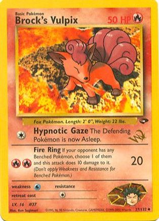 Brock's Vulpix [W Stamped] (37) [Promos: WoTC Promo] Pokemon Single Pokémon