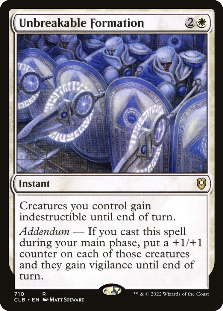 Unbreakable Formation (CLB-710) [Commander Legends: Battle for Baldur's Gate] MTG Single Wizards of the Coast