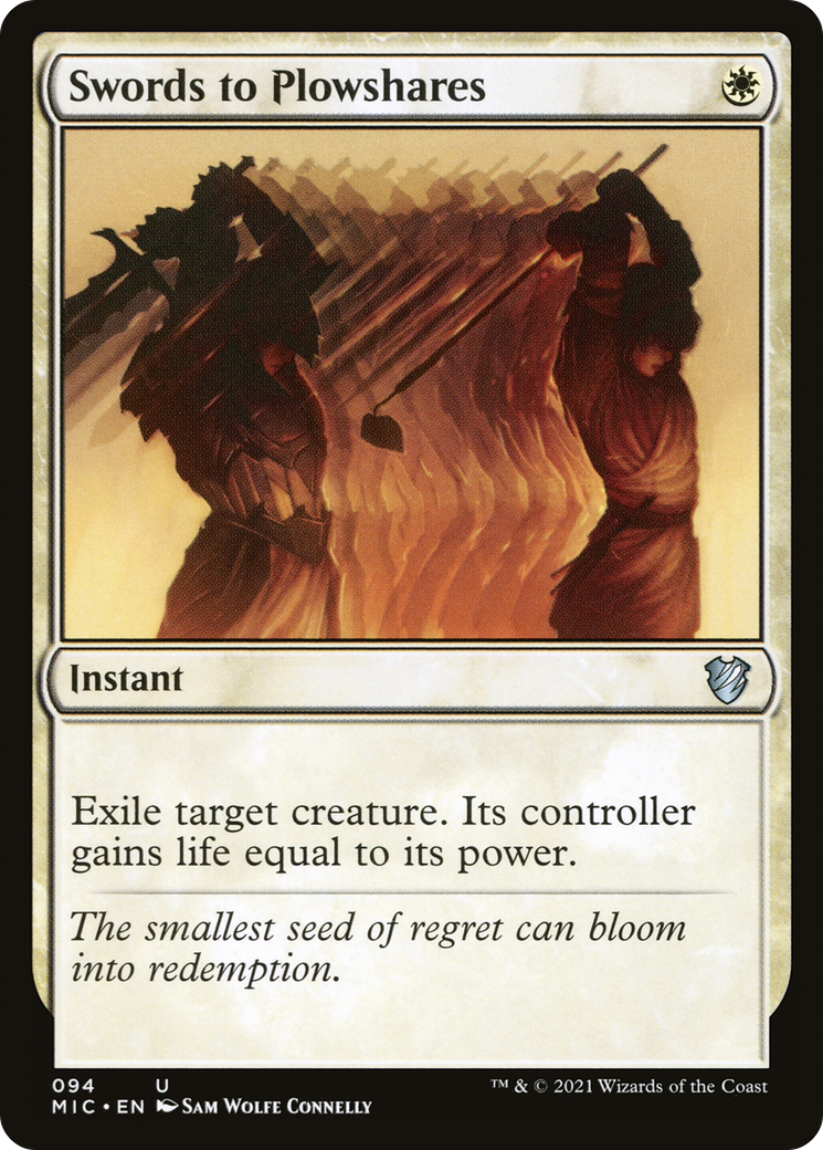 Swords to Plowshares (MIC-094) [Midnight Hunt Commander] MTG Single Wizards of the Coast