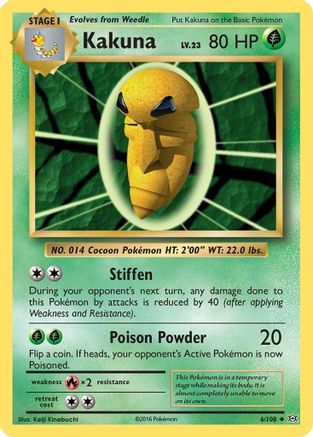 Kakuna (6/108) [XY: Evolutions] Pokemon Single Pokémon