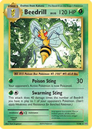 Beedrill (7/108) Reverse Holofoil [XY: Evolutions] Pokemon Single Pokémon