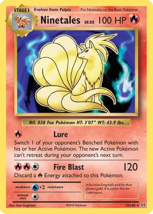 Ninetales (15/108) Reverse Holofoil [XY: Evolutions] Pokemon Single Pokémon