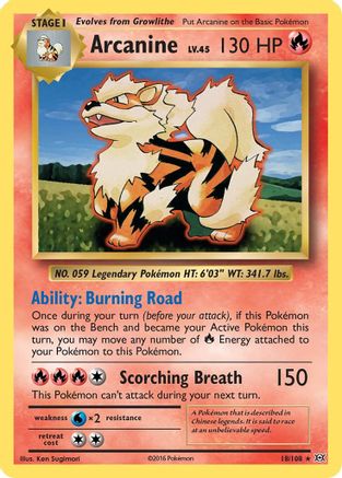 Arcanine (18/108) [XY: Evolutions] Pokemon Single Pokémon