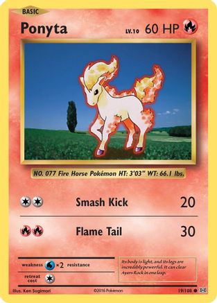 Ponyta (19/108) Reverse Holofoil [XY: Evolutions] Pokemon Single Pokémon