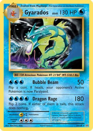 Gyarados (34/108) Reverse Holofoil [XY: Evolutions] Pokemon Single Pokémon