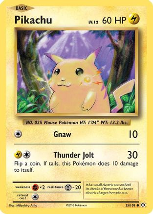 Pikachu (35/108) [XY: Evolutions] Pokemon Single Pokémon
