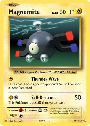 Magnemite (37/108) Reverse Holofoil [XY: Evolutions] Pokemon Single Pokémon