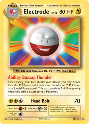 Electrode (40/108) Reverse Holofoil [XY: Evolutions] Pokemon Single Pokémon